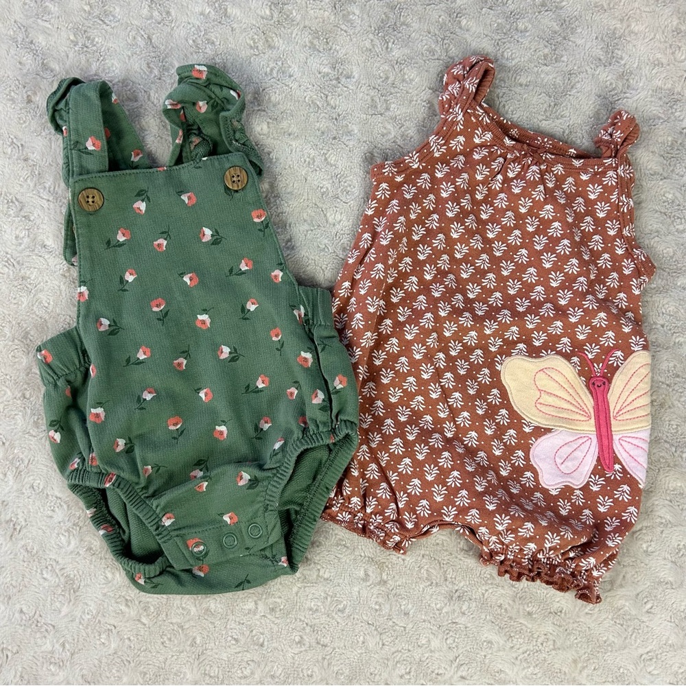 Carter’s Baby Girl Romper Bundle Size 3 Months Green Floral
Butterfly